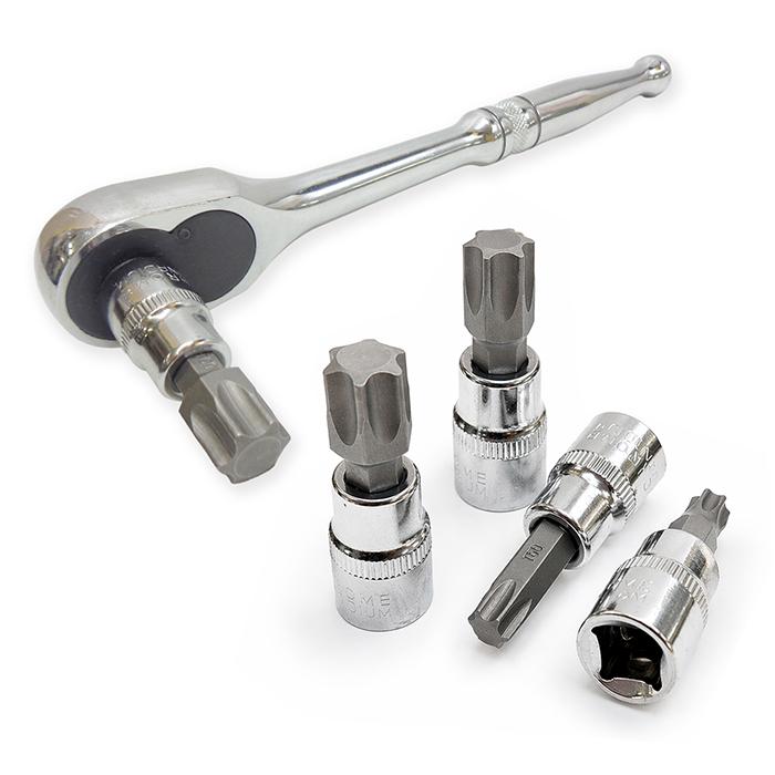 トルクスビット ソケットセット 雄トルクス 6角 星型 花型 ソケット TX-10 TX-15 TX-20 TX-25 TX-27 TX-30 TX-40 TX-45 TX-50 TX-55 TX-60 1/4 3/8 レール付 |  | 02