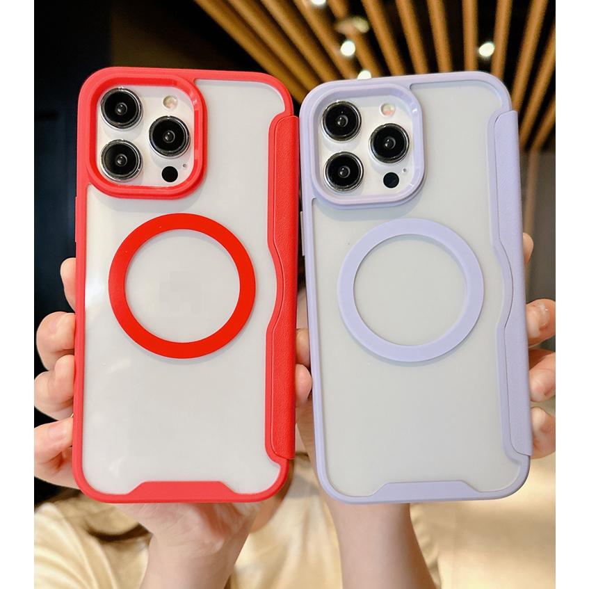 iPhone16 ケース 手帳型 カバー TPU + プラスチック 背面透明