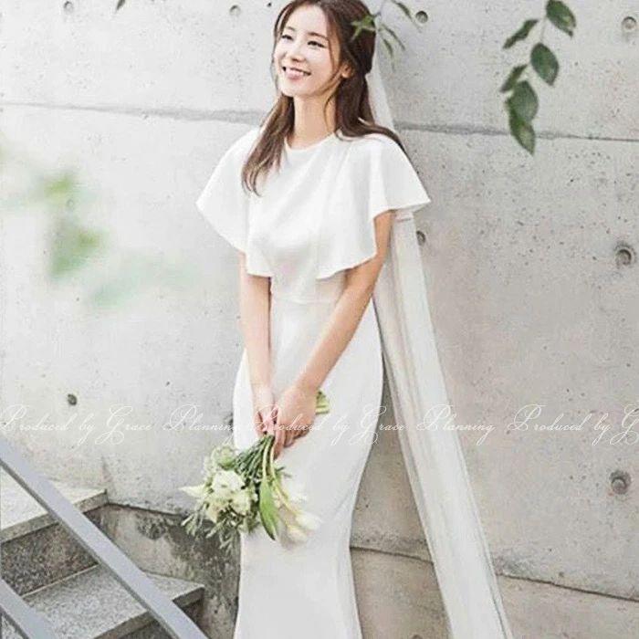 マーメイド　ウエディングドレス　前撮り　後撮り　結婚式　パーティー　フリル 楽天市場】ウエディングドレス フリル 前撮りドレス【着後