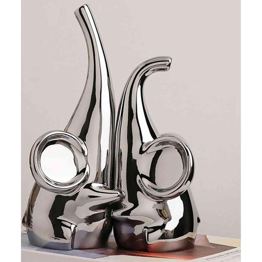 高級陶器　ゾウさん　象　置物　台　と　円形　うつわ　メダカ入れ　美術品 高級陶器 ゾウさん 象 置物 台 と 円形 うつわ メダカ入れ 美術品