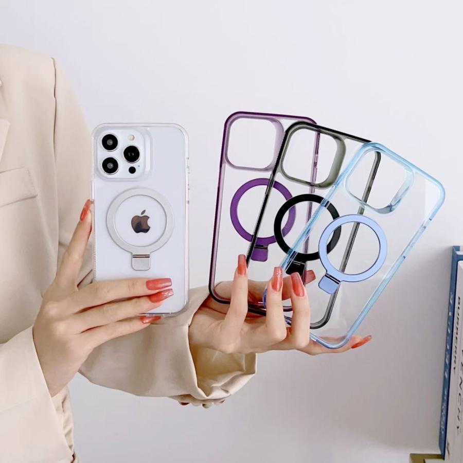 iPhone16 ケース クリア 背面透明 TPU 一体型リング付き