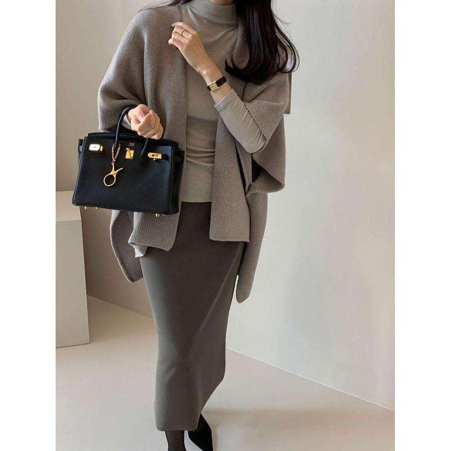 ニット カーディガン ボレロ レディース ポンチョ風カーディガン