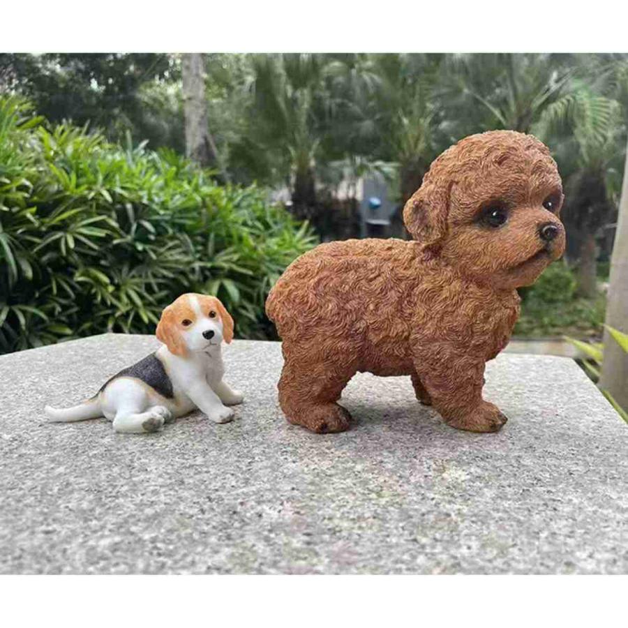 プードル イヌ 犬 置物 インテリア 樹脂 イタリア Amazon.co.jp: リアルな犬の置物樹脂犬動物像トイプードル