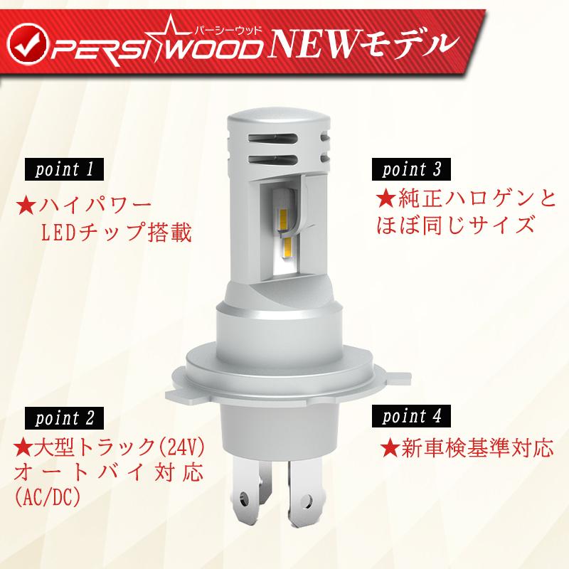 PERSI WOOD（パーシーウッド） H4 LED バルブ ヘッドライト