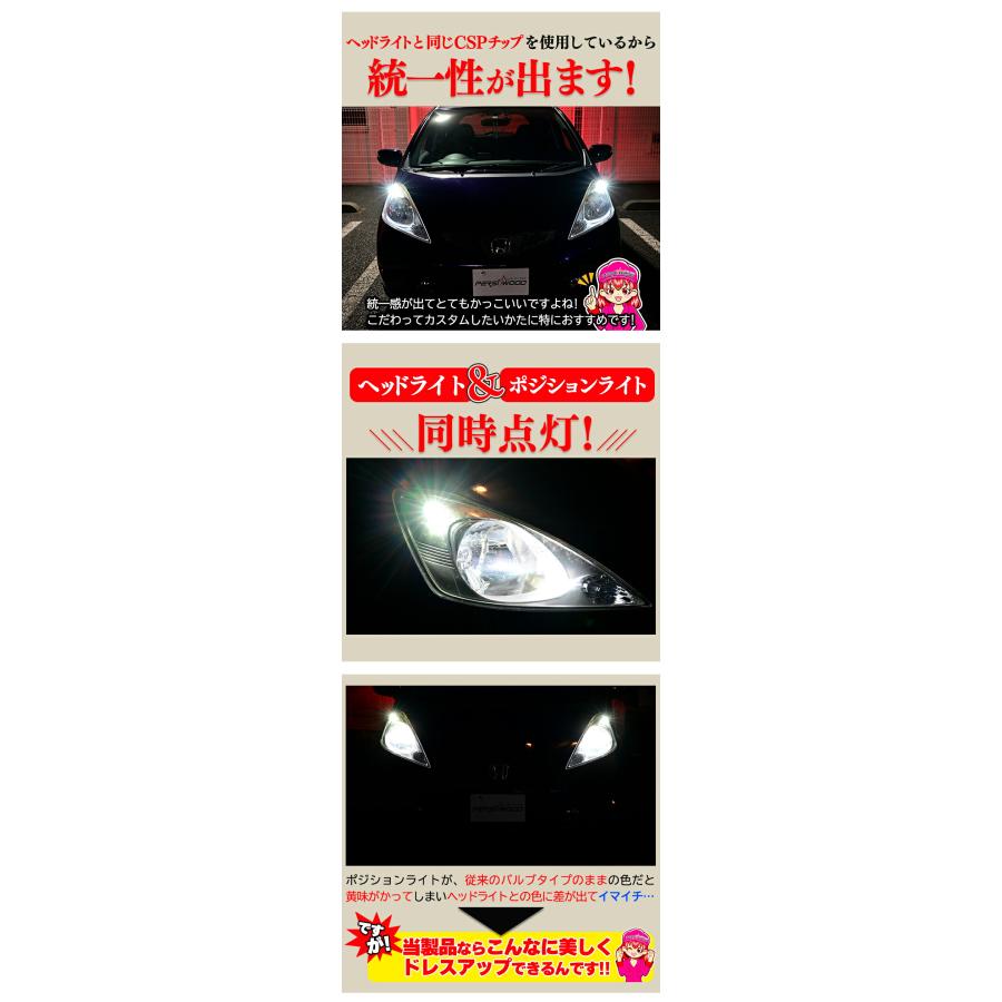 T10 LED 純正サイズ ポジション ホワイト 10個 ポジションランプ ルームランプ ナンバー灯 ウエッジ球 24V 12V トラック用品 g-23 | PERSI WOOD | 01