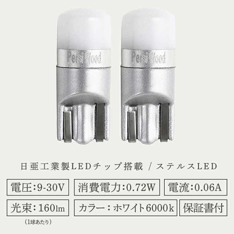 T10 バルブ LED ポジションランプ ナンバー灯 ルームランプ 拡散 日亜化学製チップ メーター球 ホワイト 車検対応 2個 ft-016｜persiwood2｜14