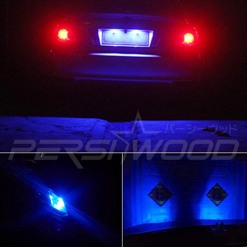 PERSI WOOD（パーシーウッド） BA9s G14 LED バルブ ホワイト ブルー