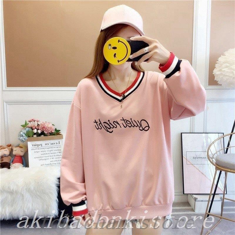 トップスレディース冬秋冬カットソー長袖シャツトレーナー中学生高校生女子私服学生ティーンズファッション韓国