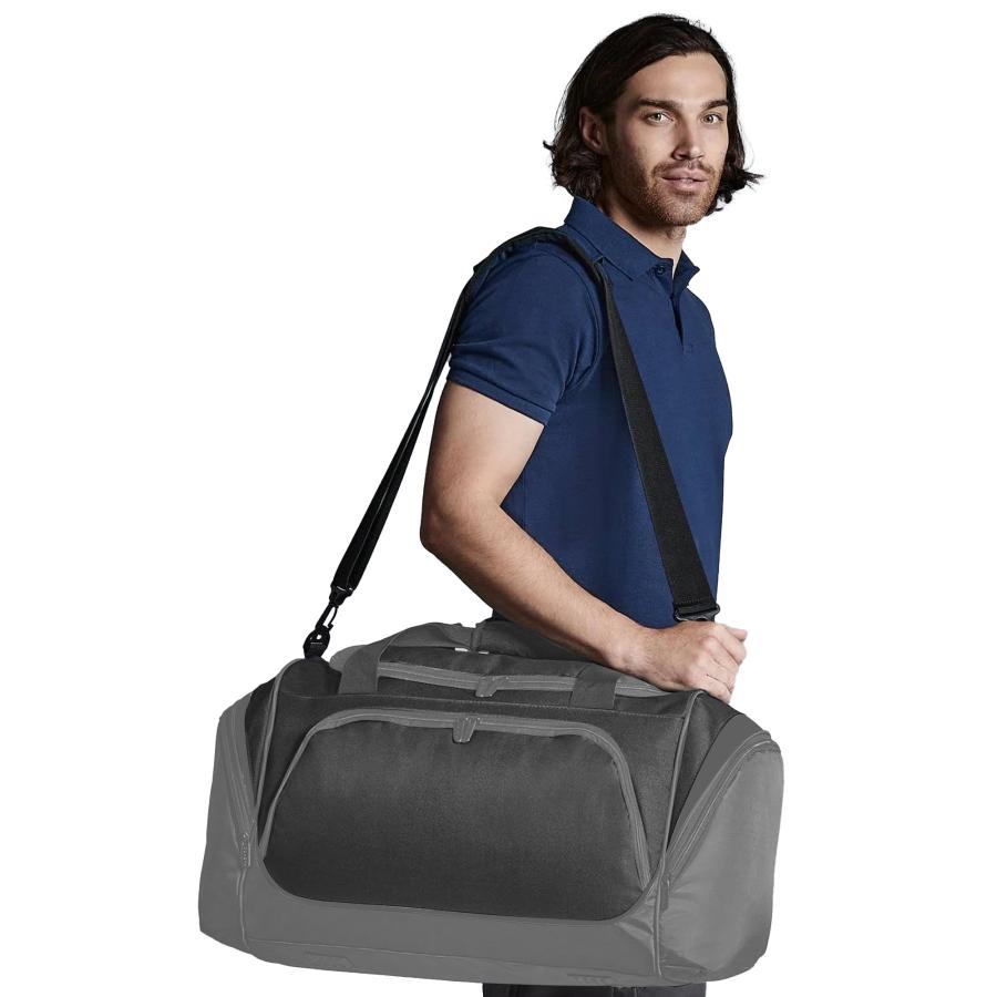(クオドラ) Quadra プロチーム 大型 ボストンバッグ ダッフルバッグ 旅行かばん (55L) (2パック) BC4453 (ブラック/グ_1