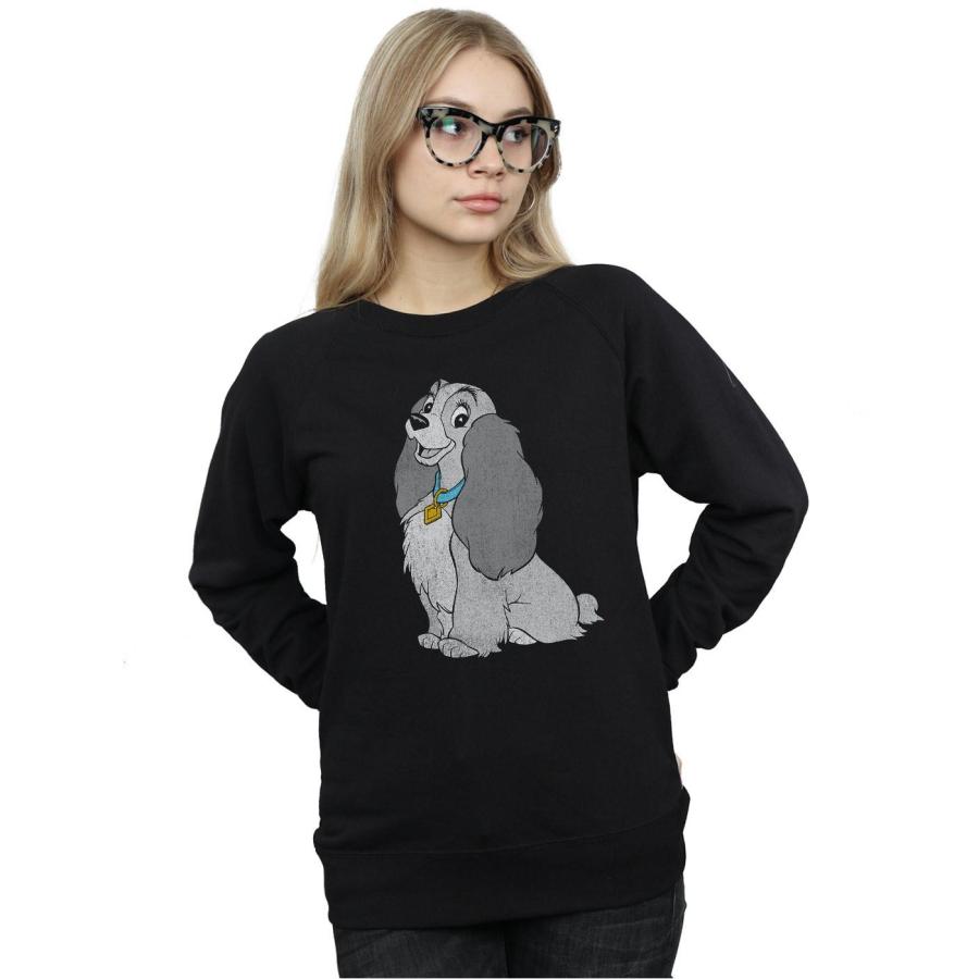 (わんわん物語) Lady And The Tramp オフィシャル商品 レディース Classic トレーナー コットン 長袖 トップス BI1761 (ブ わんわん物語) Lady And The Tramp オフィシャル商品 レディース
