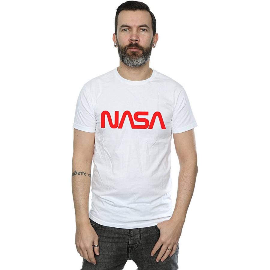 ナサ) NASA オフィシャル商品 メンズ Modern ロゴ Tシャツ コットン 