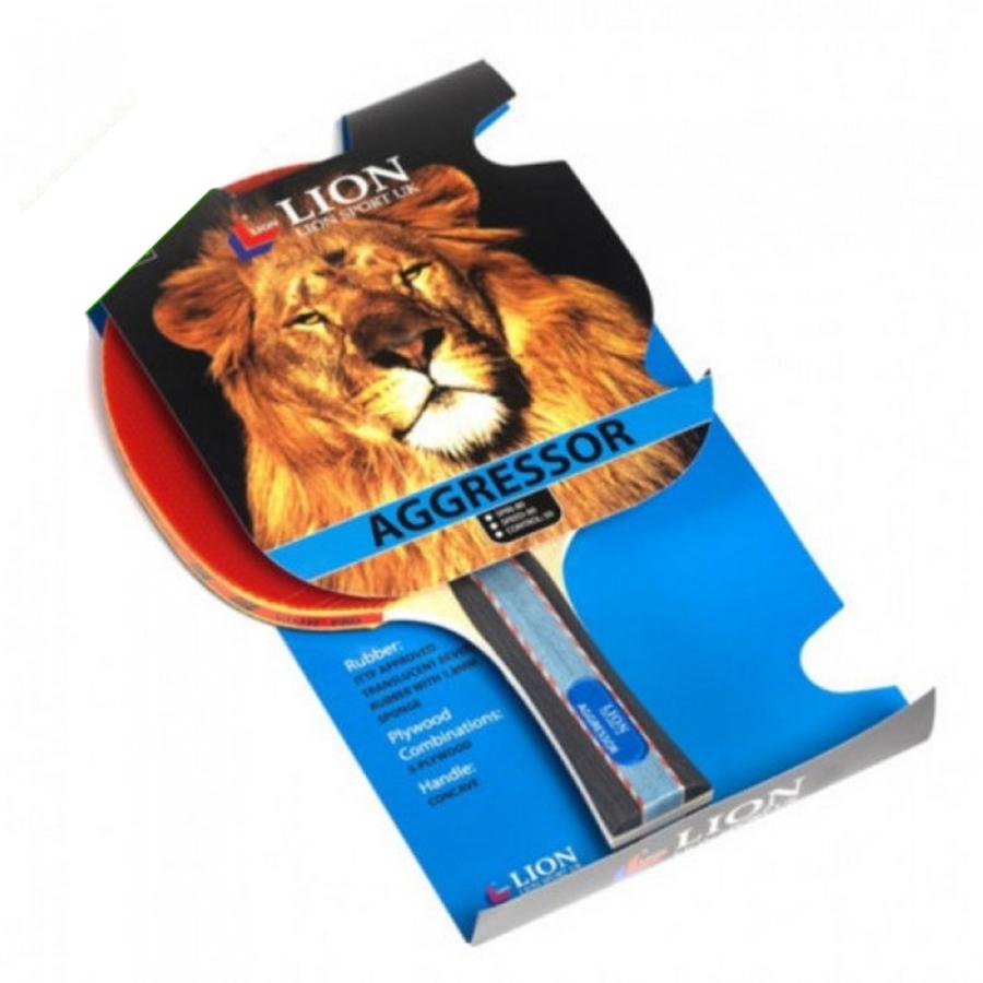 (ライオン) Lion アグレッサー 卓球ラケット テーブルテニスラケット CS1158 (ブラック/マルーン) utcs1158