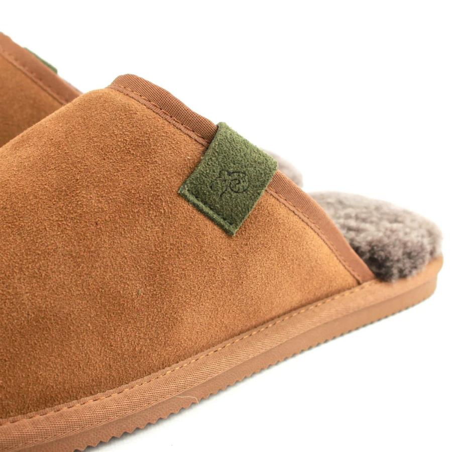 (イースタン・カウンティーズ・レザー) Eastern Counties Leather メンズ Tipped スリッパ シープスキン 紳士スリッパ_1