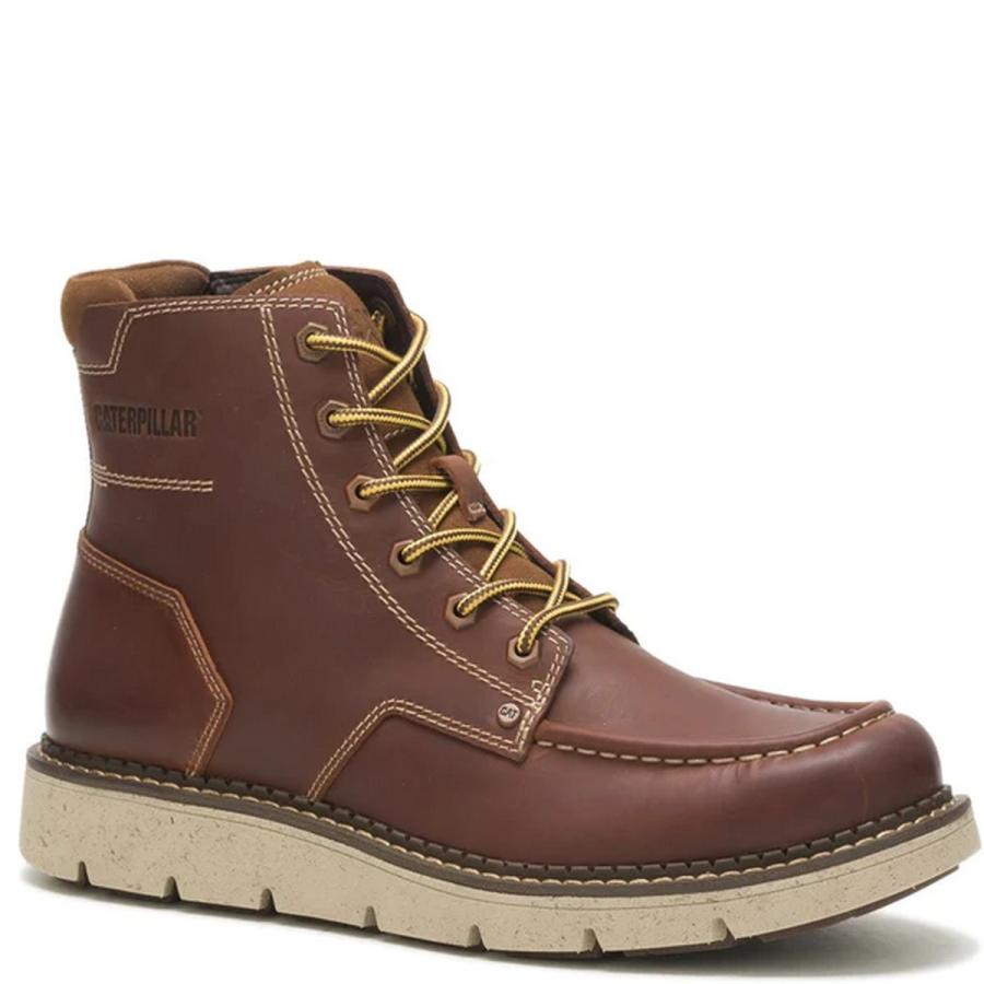 (キャタピラー) Caterpillar メンズ レザー コバート ブーツ 紳士靴 レースアップ シューズ FS9577 (ブラウン)