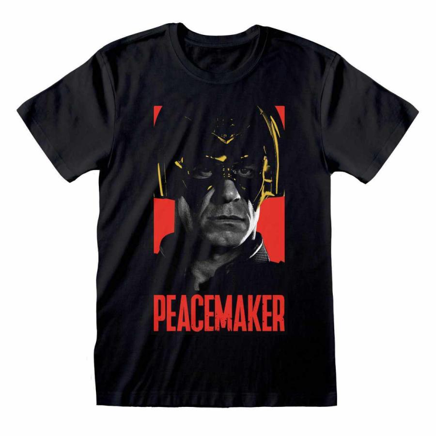 (ピースメイカー) Peacemaker オフィシャル商品 ユニセックス 半袖 Tシャツ HE851 (ブラック/レッド)｜pertemba