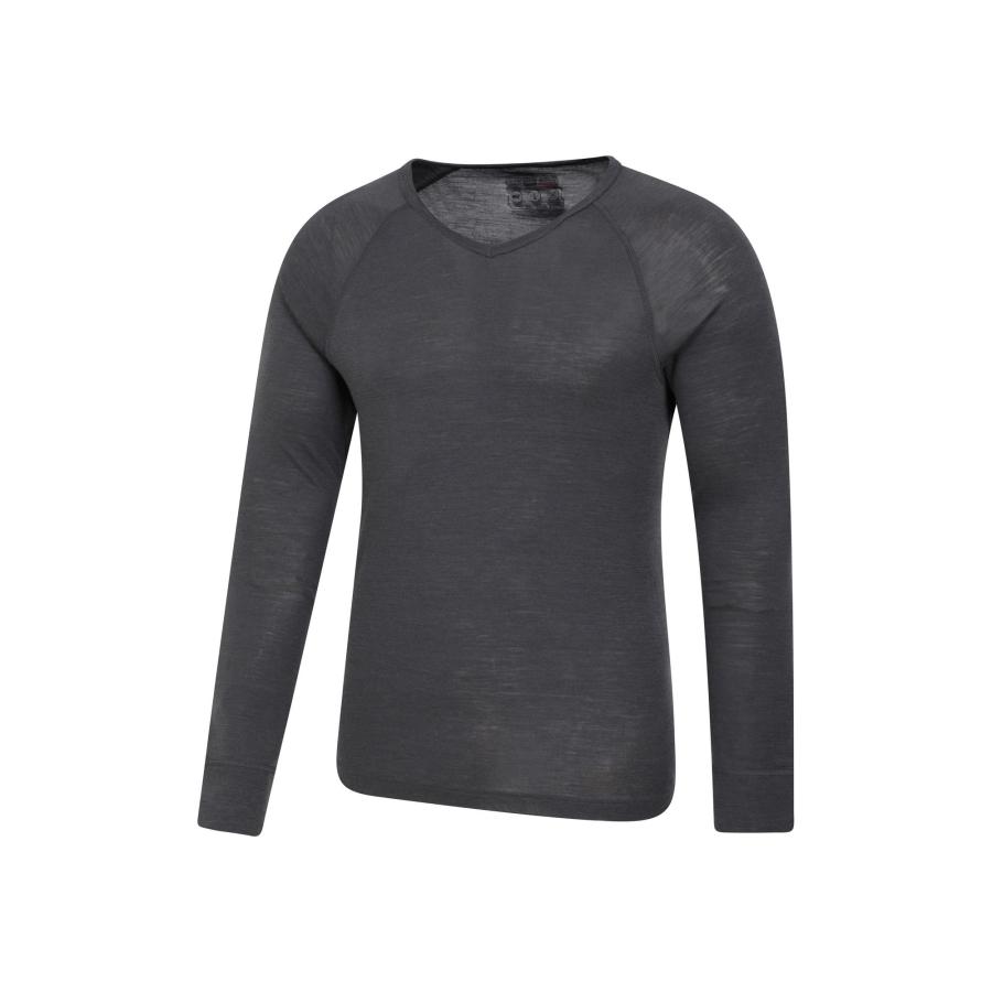 (マウンテン・ウェアハウス) Mountain Warehouse メンズ メリノウール Vネック ベースレイヤートップ アンダー イン_2