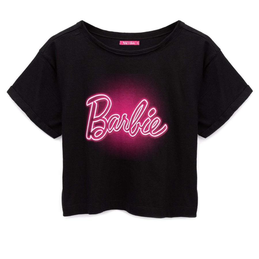 バービー) Barbie オフィシャル商品 レディース クロップ丈 Tシャツ
