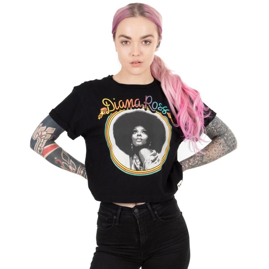 ダイアナ・ロス) Diana Ross オフィシャル商品 レディース クロップ T