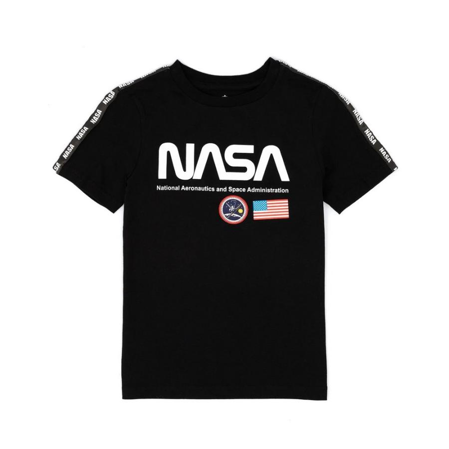 ナサ) NASA オフィシャル商品 キッズ・子供 ロゴ Tシャツ 半袖