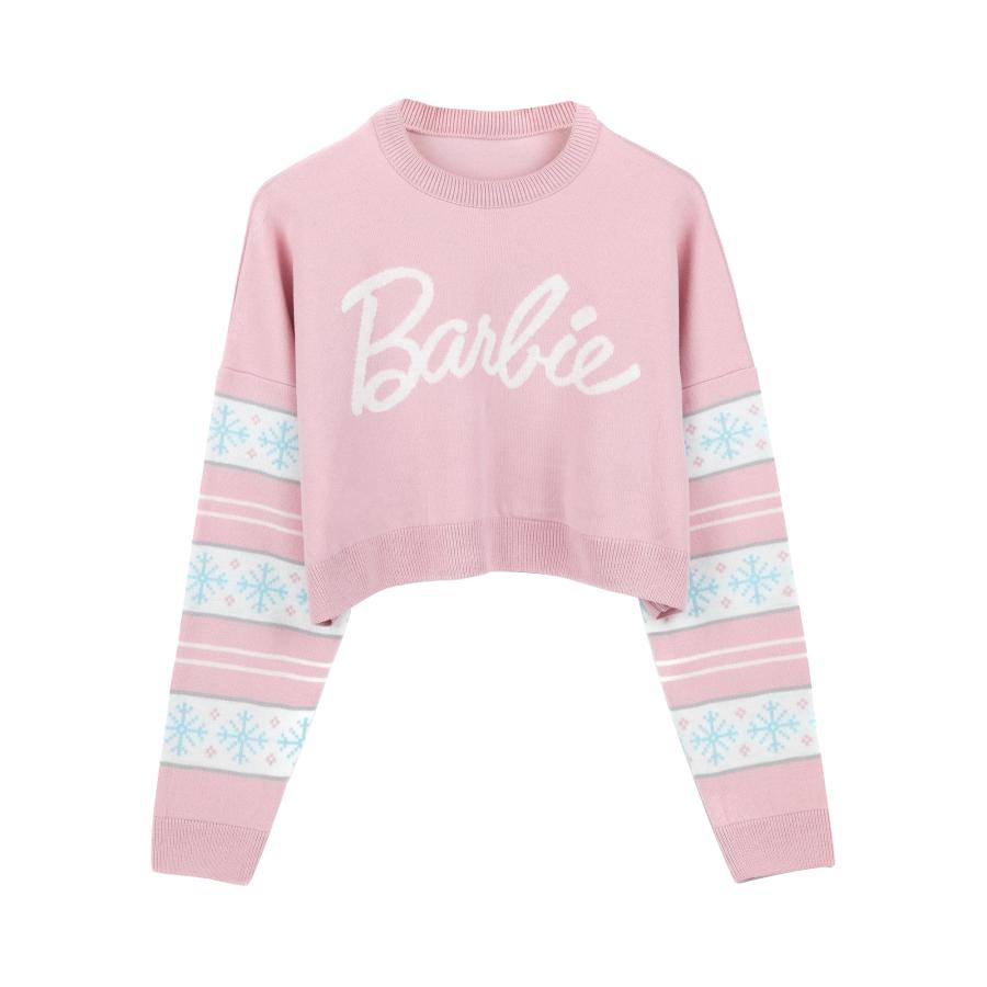 ★Barbie★バービー レア！ニット セーター ホワイト ピンク ハート ☆Barbie☆バービー レア！ニット セーター ホワイト ピンク