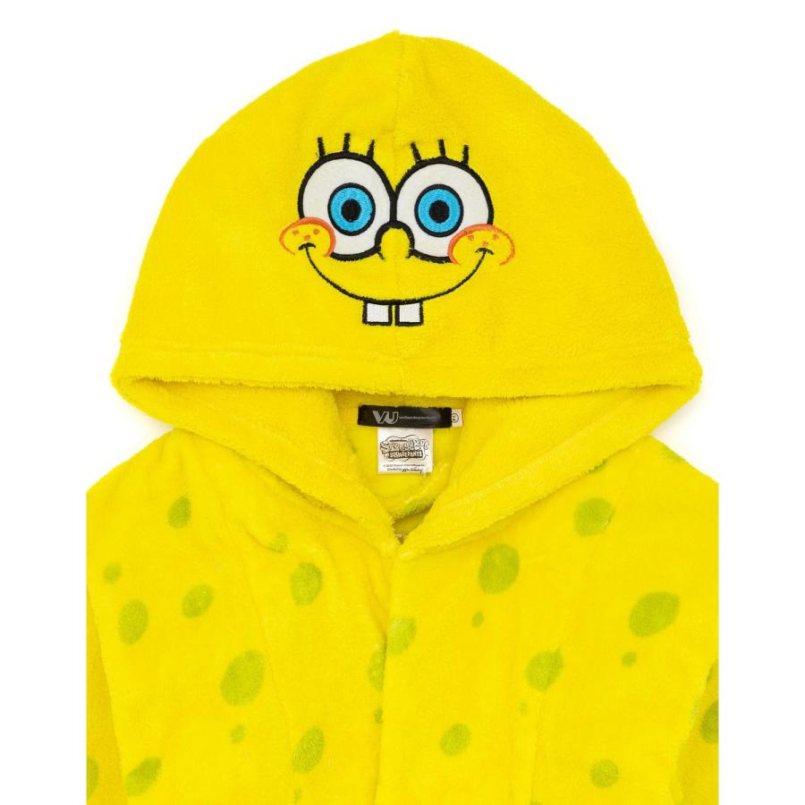 (スポンジ・ボブ) SpongeBob SquarePants オフィシャル商品 キッズ・子供 フェイス ガウン バスローブ NS7126 (イエロー｜pertemba｜02