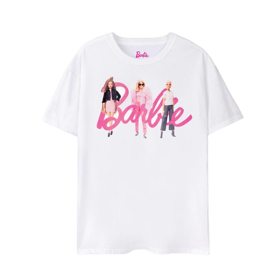 トップス Barbie バービー) Barbie オフィシャル商品 レディース Dolls Tシャツ ロゴ