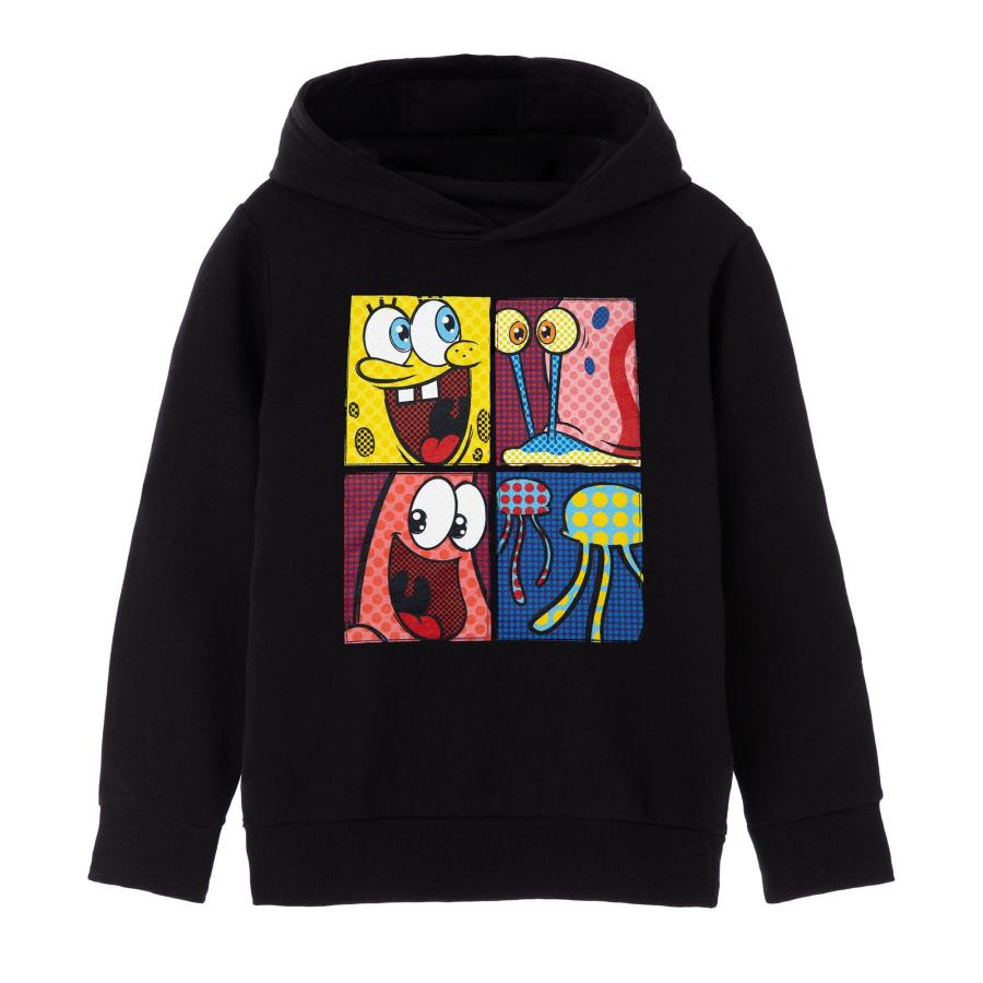 60万 プロレタリアート ミーム スポンジボブ 再構築 プルオーバーパーカー スポンジ・ボブ) SpongeBob SquarePants オフィシャル商品 キッズ