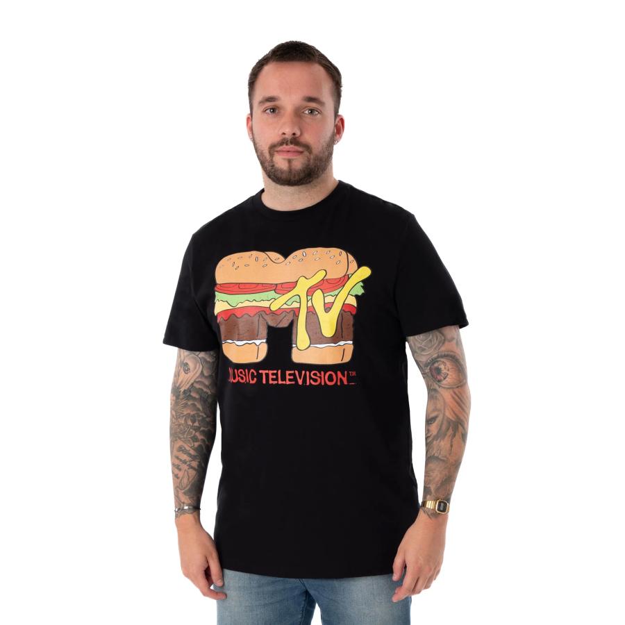 エムティーヴィー) MTV オフィシャル商品 メンズ Burger Tシャツ 半袖