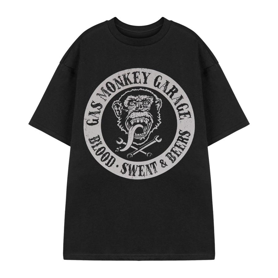 Gas Monkey Garage Blood Sweat & Beers T-Shirt – Officially Licensed, 100% Cotton, Super Soft Fit