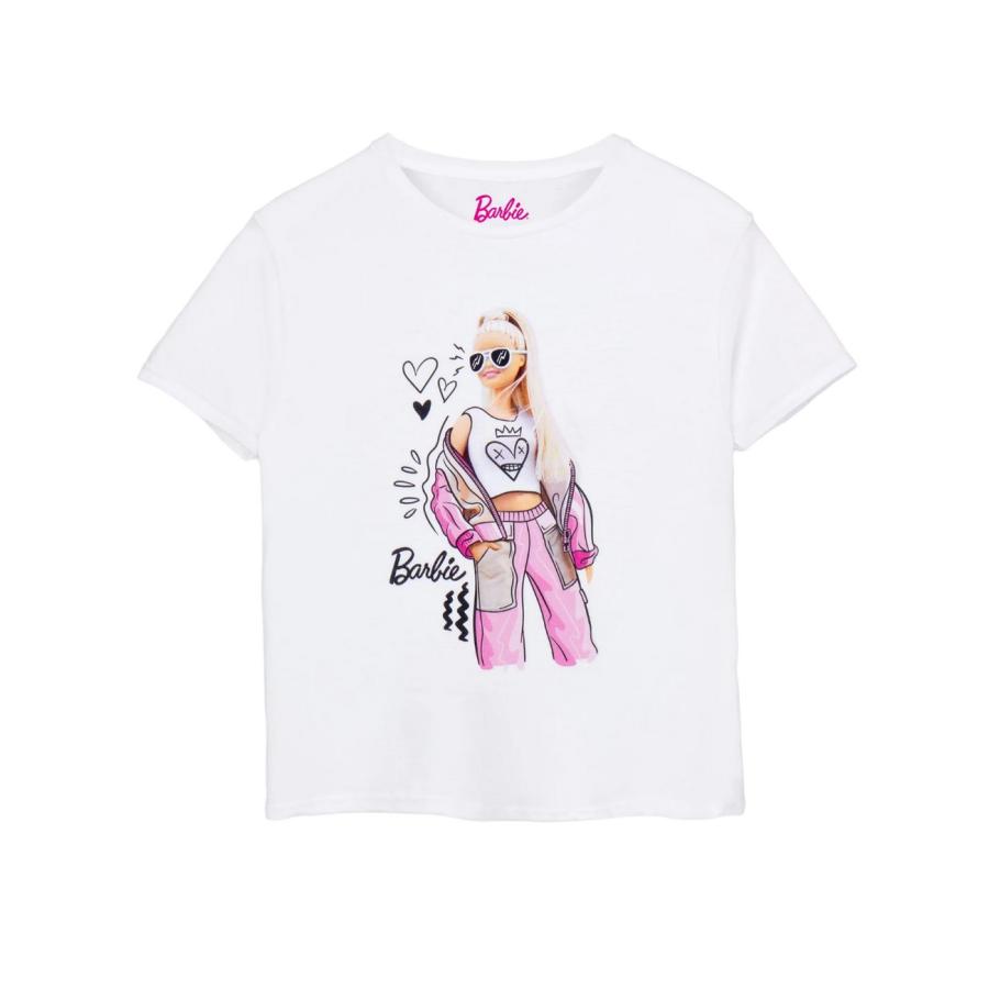 バービーT-shirt バービー) Barbie オフィシャル商品 キッズ・子供 ガールズ Tシャツ