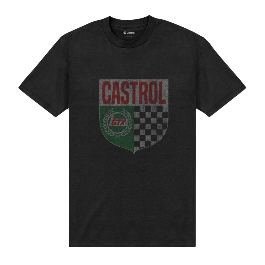 カストロール) Castrol オフィシャル商品 ユニセックス Shield Tシャツ