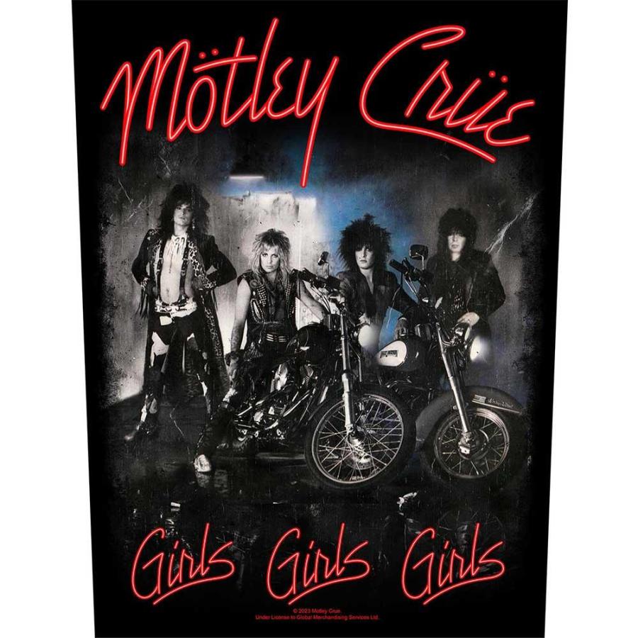 MOTLEY CRUE GIRLS GIRLS GIRLS ビッグワッペン モトリー・クルー) Motley Crue オフィシャル商品 Girls ワッペン
