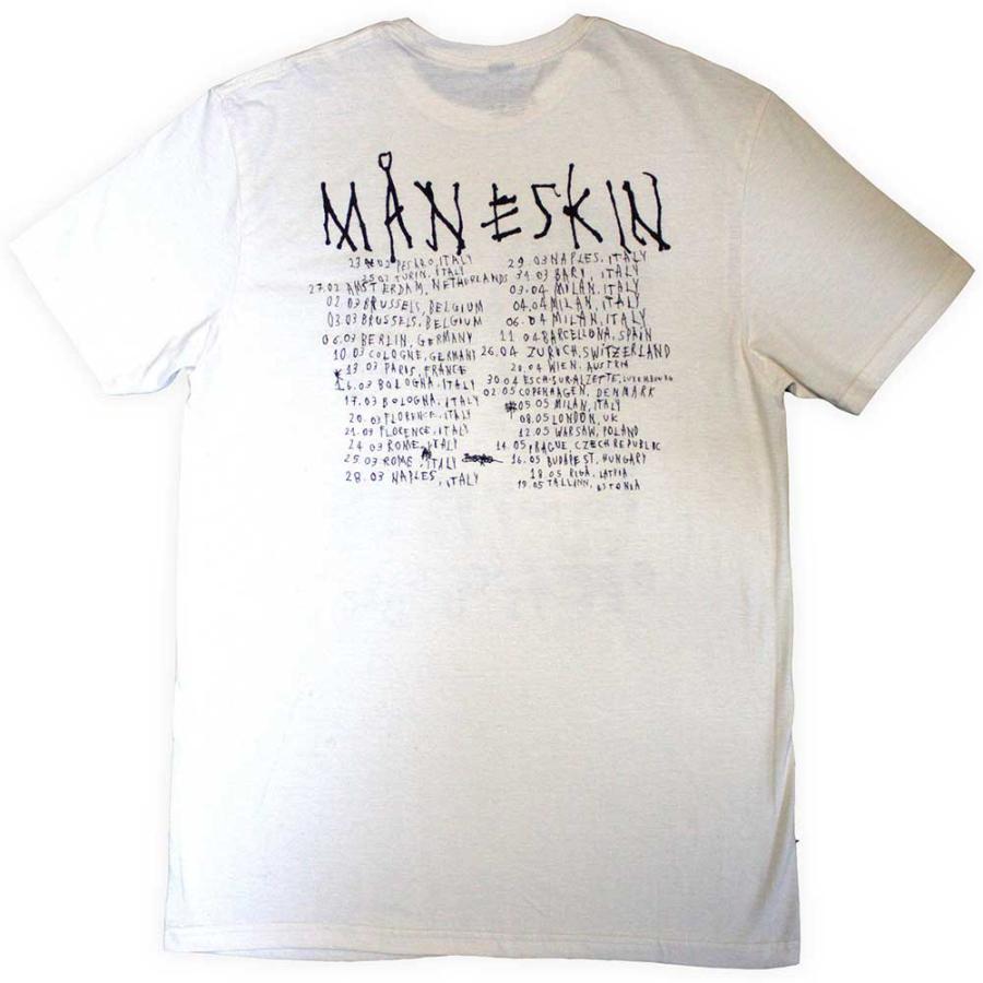 Мサイズ　マネスキンManeskin 2023 Tシャツ Maneskin 2side Shirt, Maneskin World Tour 2023 Shirt, Maneskin