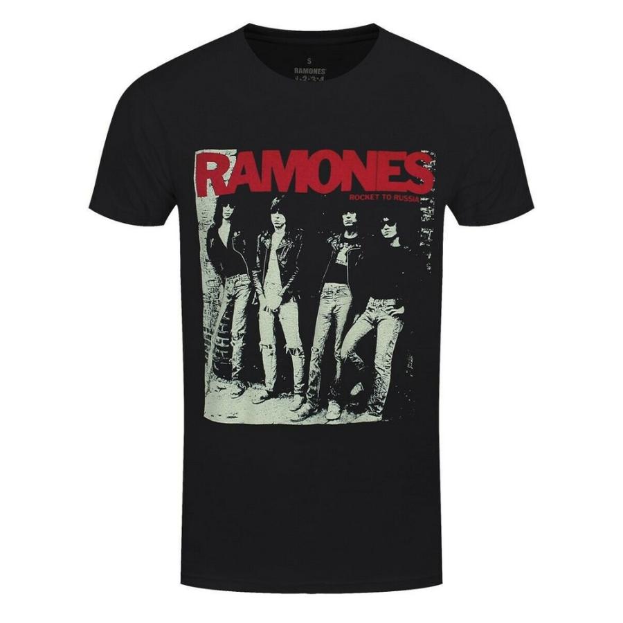 (ラモーンズ) Ramones オフィシャル商品 ユニセックス Rocket To Russia Tシャツ 半袖 トップス RO1177 (ブラック)