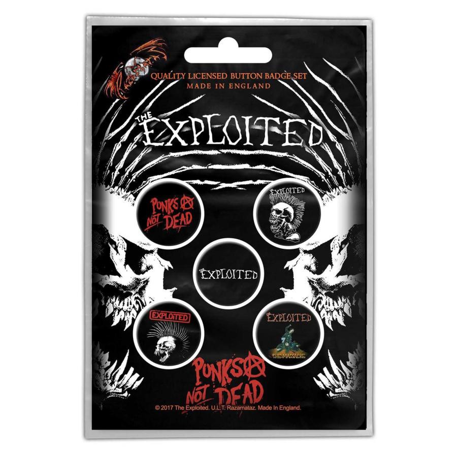 EXPLOITED 缶バッジ ジ・エクスプロイテッド) The Exploited オフィシャル商品 Punks Not