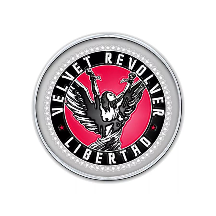 (ヴェルヴェット・リヴォルヴァー) Velvet Revolver オフィシャル商品 Libertad バッジ RO7663 (グレー/ブラック/レッド) | 