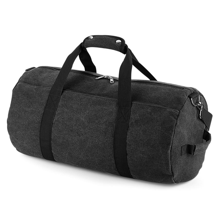 バッグベース) BagBase ヴィンテージ キャンバス ドラムバッグ 筒型