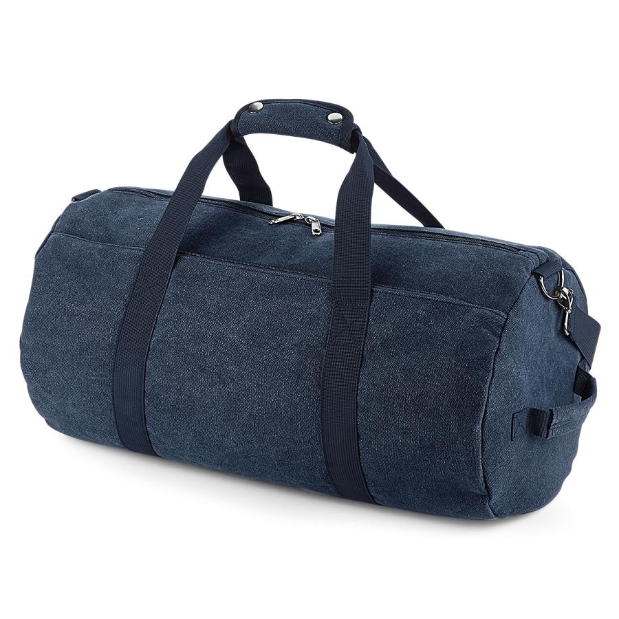 バッグベース) BagBase ヴィンテージ キャンバス ドラムバッグ 筒型