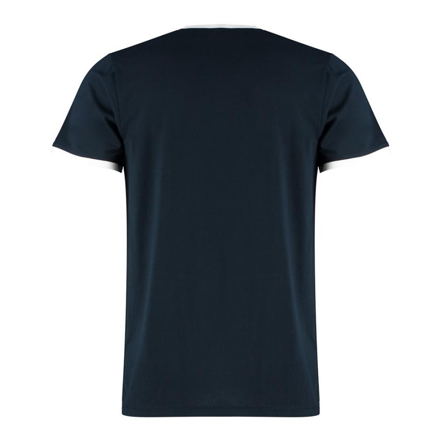 (カスタム・キット) Kustom Kit メンズ リンガー Tシャツ ファッション 半袖 トップス RW9605 (ネイビー/ホワイト)｜pertemba｜02