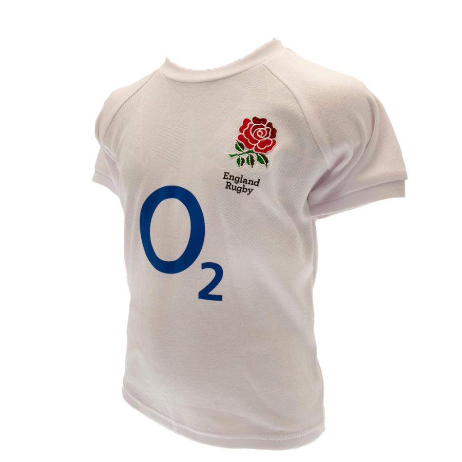 ラグビー イングランド代表 England R.F.U. オフィシャル商品 ベビー・赤ちゃん ホームキット Tシャツ 半ズボン セ｜pertemba｜02