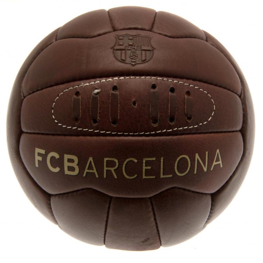 FC Barcelona ブラウンレザーサッカーボール FCバルセロナ フットボールクラブ FC Barcelona オフィシャル商品