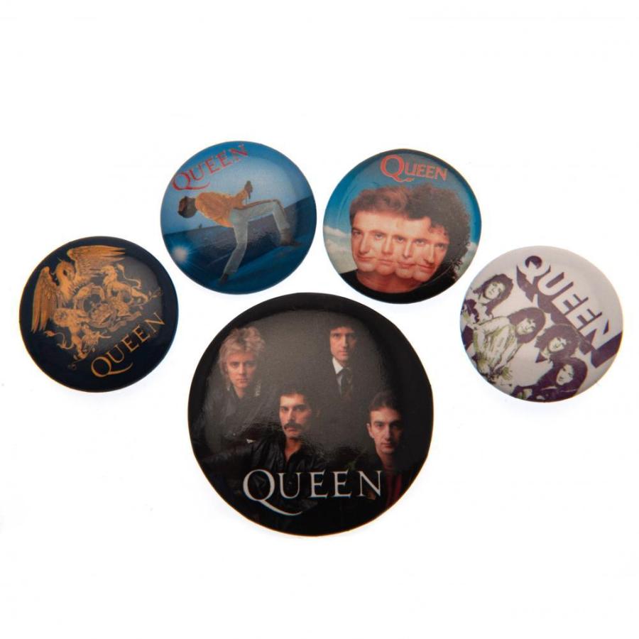 クイーン) Queen オフィシャル商品 バンド ロゴ 缶バッジ (5個セット