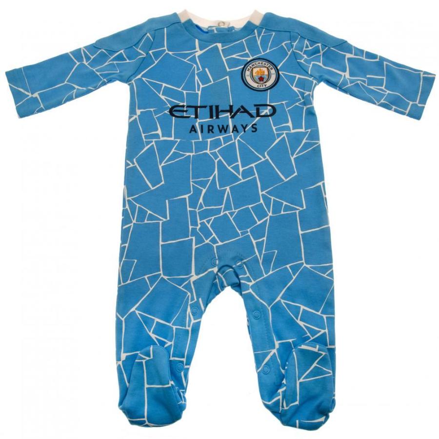 マンチェスター・シティ フットボールクラブ Manchester City FC オフィシャル商品 赤ちゃん・ベビー用 長袖 ボデ