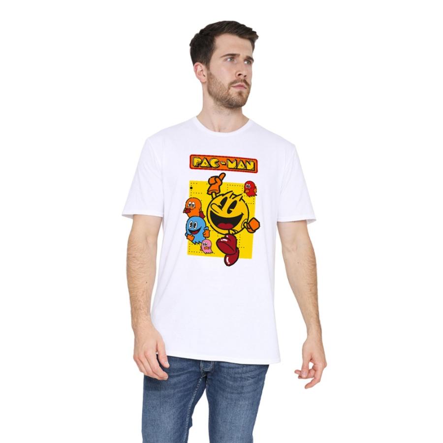 (パックマン) Pac-Man オフィシャル商品 メンズ 半袖 Tシャツ トップス TV2279 (ホワイト)｜pertemba｜03
