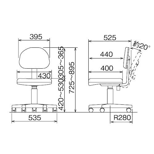 ナカバヤシ オフィスチェア デスクチェア 椅子 ブルー RZG-201BL 