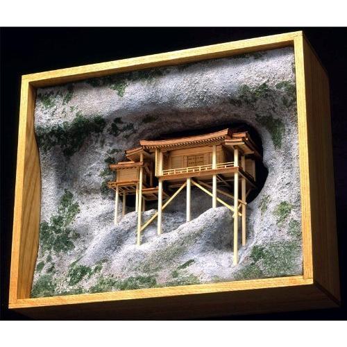ウッディジョー 1/75 三徳山 三佛寺 投入堂 木製模型 組立キット ウッディジョー 三徳山 三佛寺 投入堂