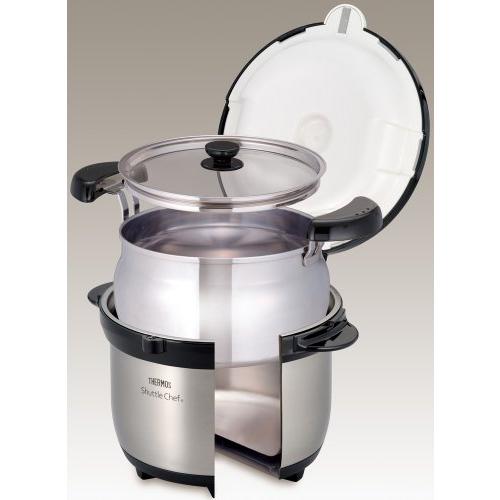 サーモス 真空保温調理器 シャトルシェフ 3.0L (3~5人用) クリアステンレス KBG-3000 CS 