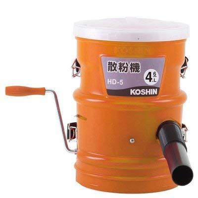 工進(KOSHIN)　手動式　散粉機　3種噴口　多口　Y型　タンク　5L　平型　HD-5