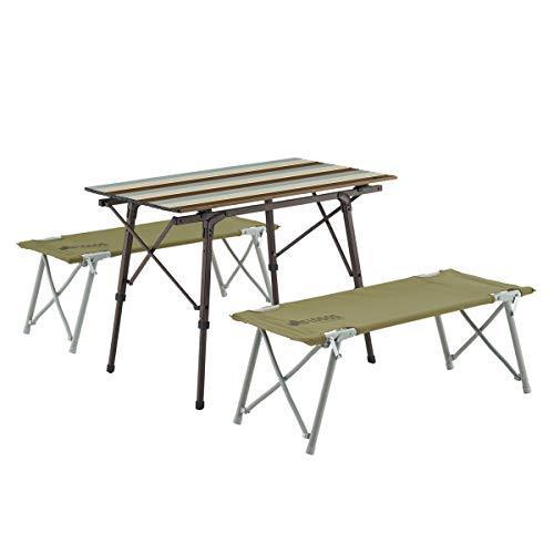 ロゴス(LOGOS) LOGOS Life オートレッグベンチテーブルセット4(ヴィンテージ) 73188002 約 LOGOS テーブル ベンチ