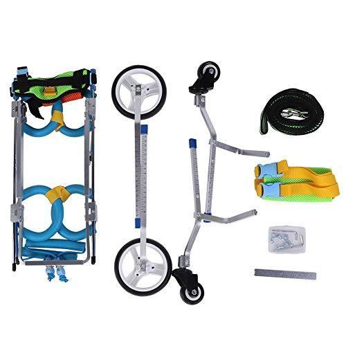 犬用歩行器 車椅子 ペット用 歩行器 4輪 犬用 車椅子 調節可能 障害者ペット/犬/猫用 後ろ足 ポータブル(XS) 車椅子